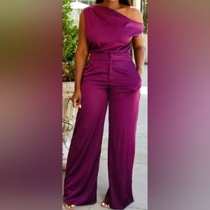**😪FINAL SALE **Purple Satin Like Pants-3X